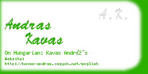 andras kavas business card
